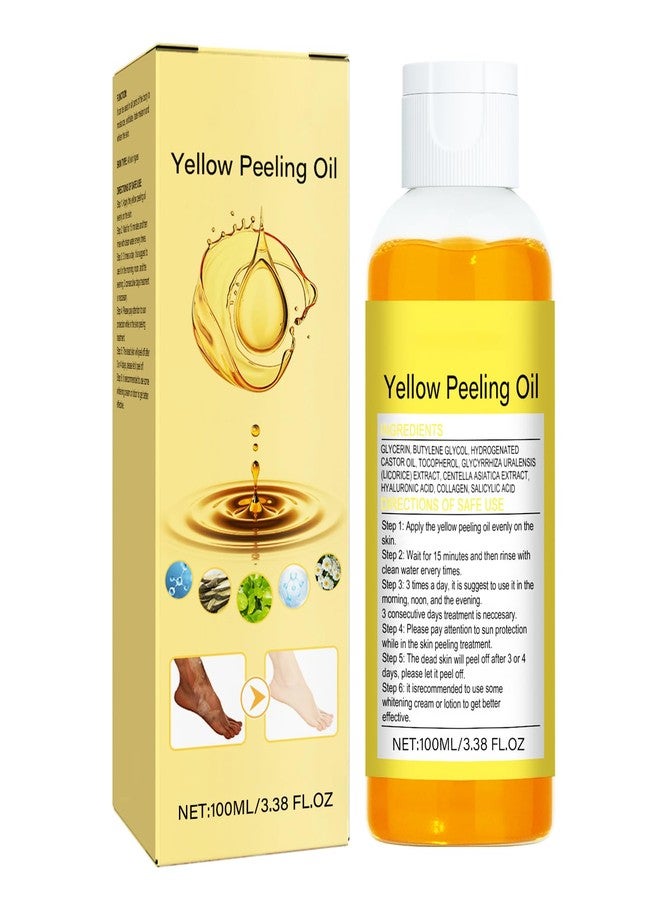 Grospe Yellow Peeling Oil, Exfoliating Chemical Peel At Home for Hand, Body and Foot Peel, Extra Strong Exfoliant Peeling Oil for Dark Skin Extra Strength All Skin Type 3.38 Fl Oz - Image 1